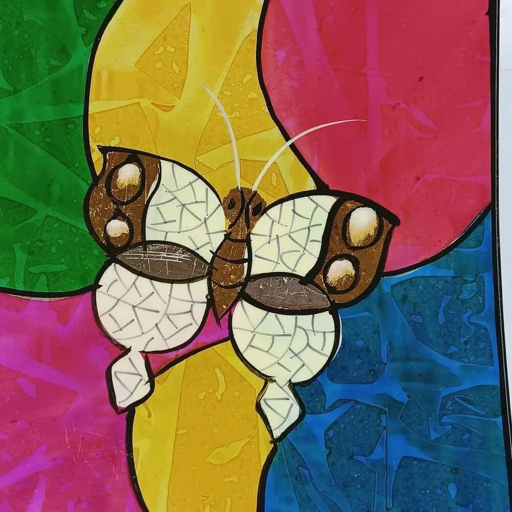 Butterfly Inlaid Laquer Trinket Dish Multicolor 4